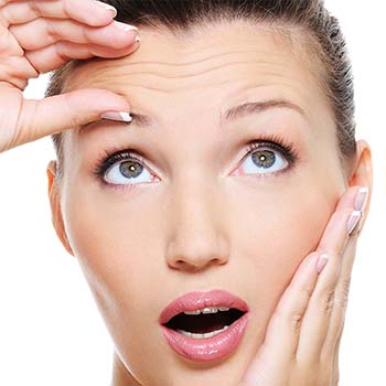 Model for Forehead Lines